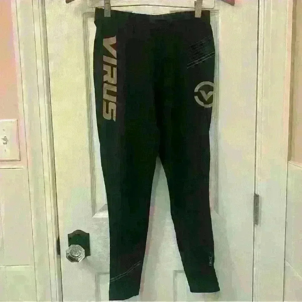 Virus Men’s Compression Leggings Black and Gold Size L